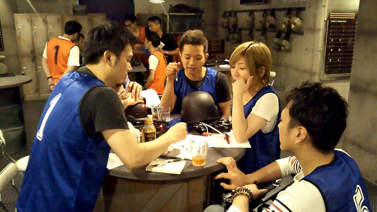 赤外線銃サバイバルゲームでチームビルディング